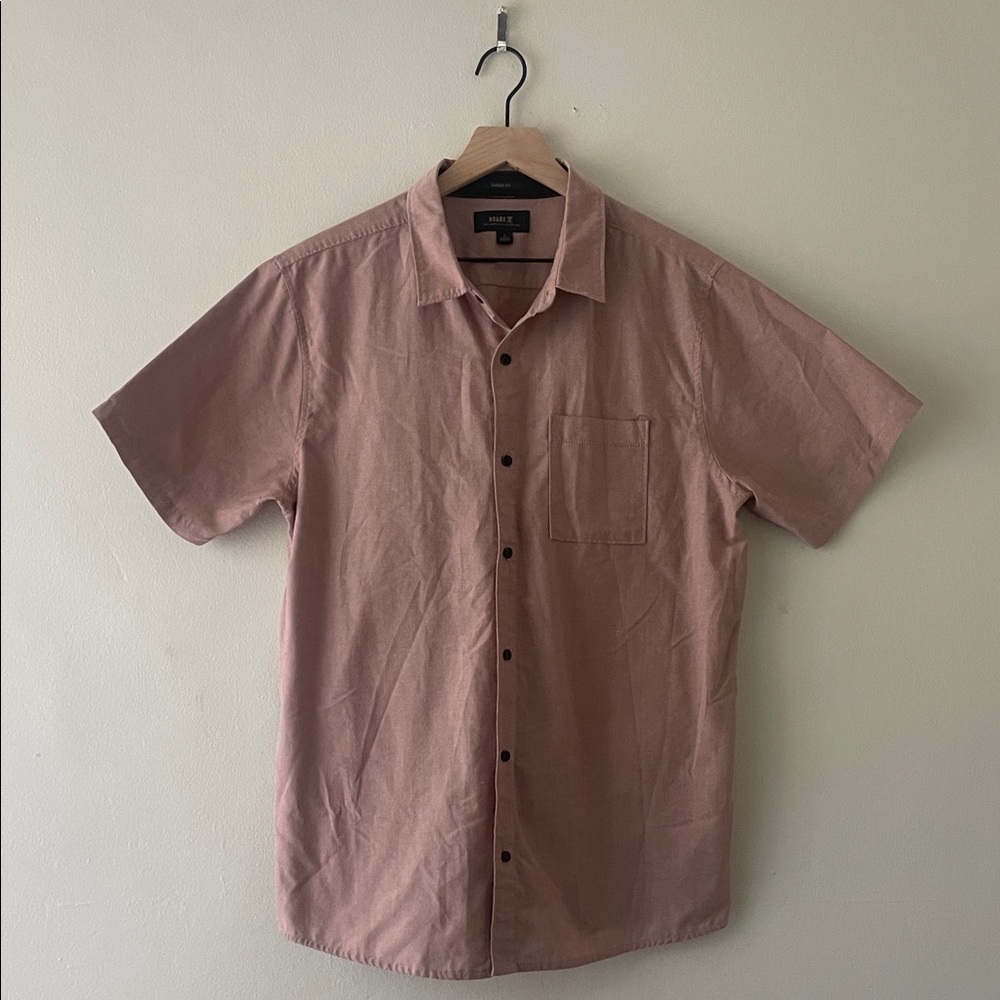 Roark Men's Short-Sleeve Button-Down Shirt - Dusty Rose